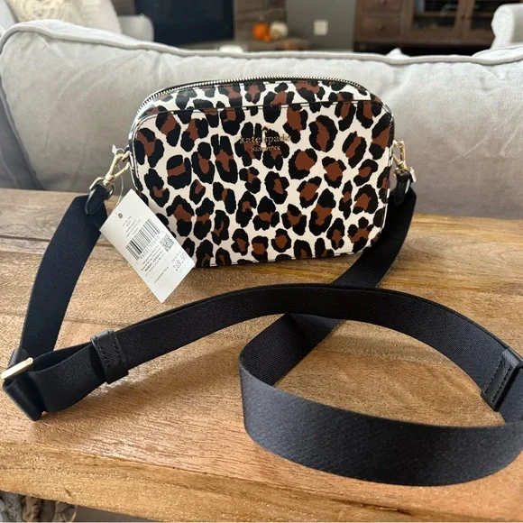 Kate Spade Madison spotted Leopard Mini Camera Bag NWT - Picture 5 of 11